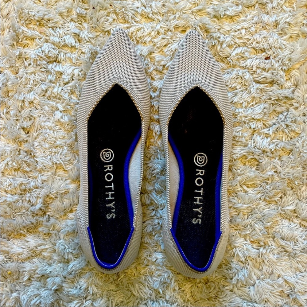 Rothys Point in cloud Grey Birdseye
